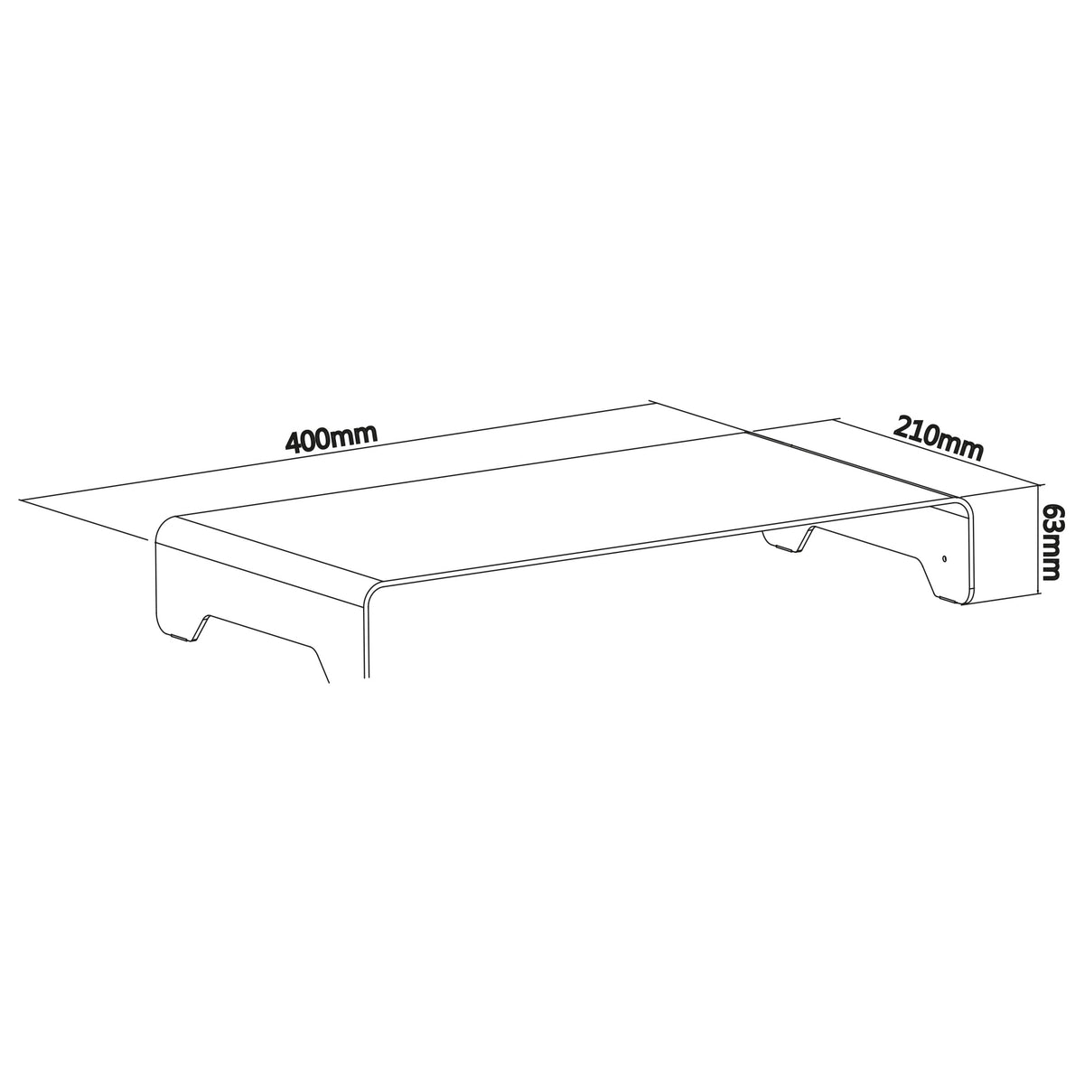 InLine® Monitor Podest, Aluminium, 63 mm, max. 10 kg – Ansicht 8