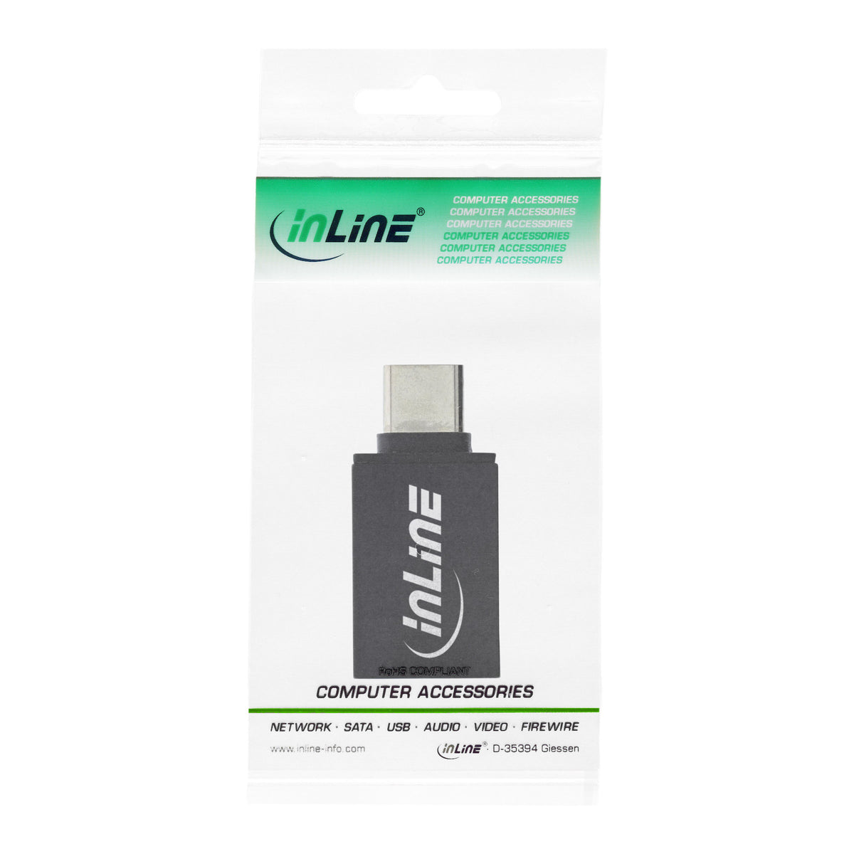InLine® USB 3.2 Gen.2 Adapter, USB-C Stecker an USB A Buchse, OTG – Ansicht 3