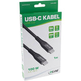 InLine® USB 2.0 Kabel, USB-C Stecker/Stecker Schnellladekabel 100W, 2m – Ansicht 2