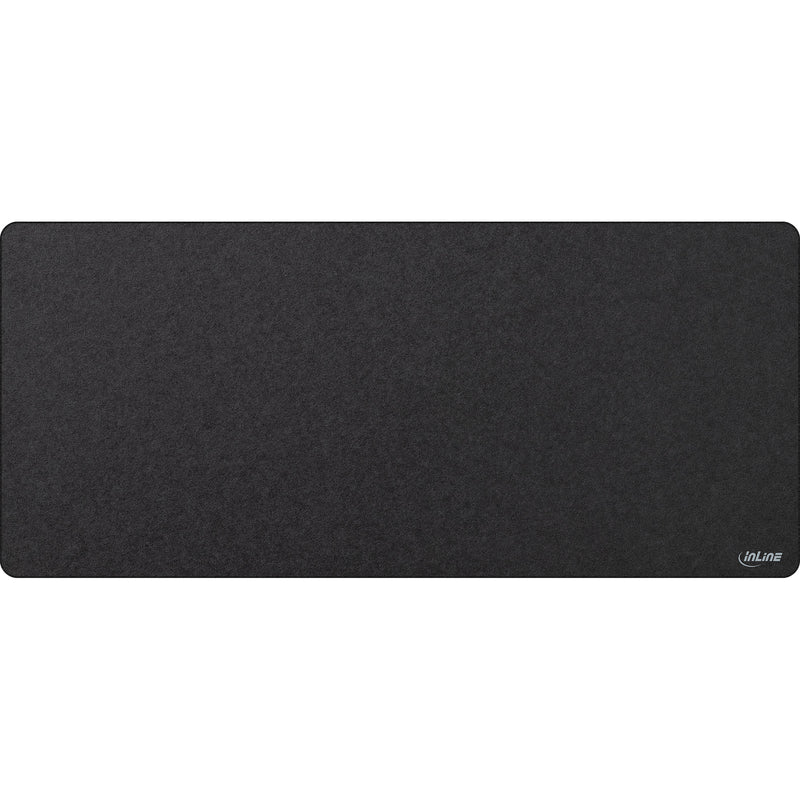 InLine® Maus-Pad XL Schreibtischunterlage,  900x400x2mm, schwarz – Produktansicht