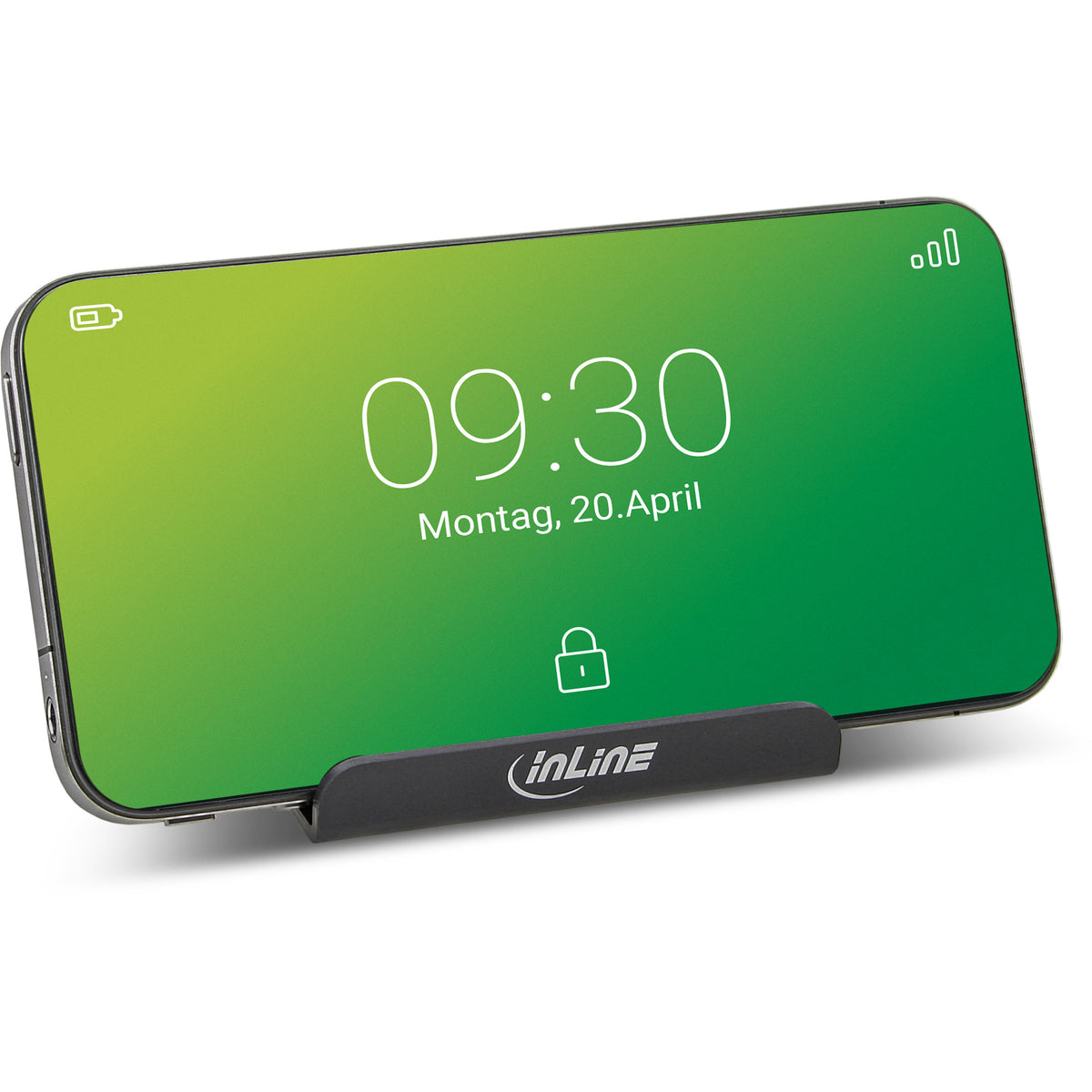 InLine® Smartphone und Handy Halterung für Schreibtisch / Regal, schwarz – Ansicht 4