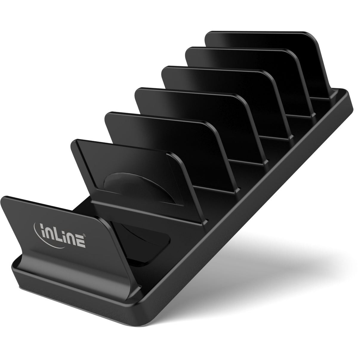 InLine® Multi-Stand mit 6 Fächern für Schreibtisch / Regal, schwarz – Ansicht 2