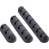 InLine® Kabelmanager-Set, 3-, 5-, 7-fach, selbstklebend, schwarz – Produktansicht