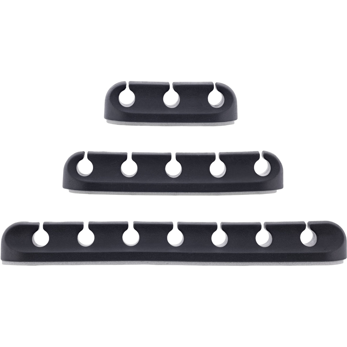 InLine® Kabelmanager-Set, 3-, 5-, 7-fach, selbstklebend, schwarz – Ansicht 3