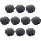 10er Pack InLine® Click Kabelmanager 1-Line, schwarz – Produktansicht