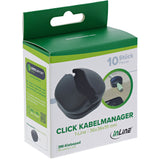 10er Pack InLine® Click Kabelmanager 1-Line, schwarz – Ansicht 8